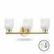Vonda 3 Light 21 inch Aged Brass Vanity Light Wall Light