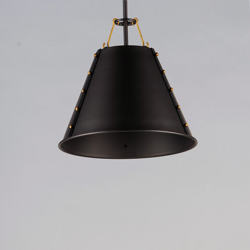 Trestle 1 Light 14 inch Oil Rubbed Bronze/Antique Brass Single Pendant Ceiling Light