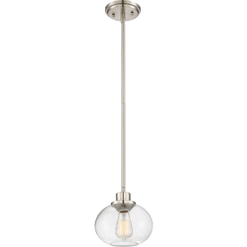 Trilogy 1 Light 8 inch Brushed Nickel Mini Pendant Ceiling Light