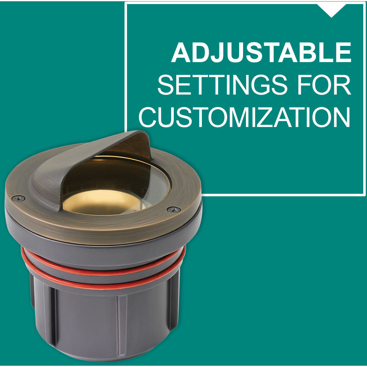 Hardy Island Shielded 12v 12.00 watt Matte Bronze Landscape Well Light in Non-LED