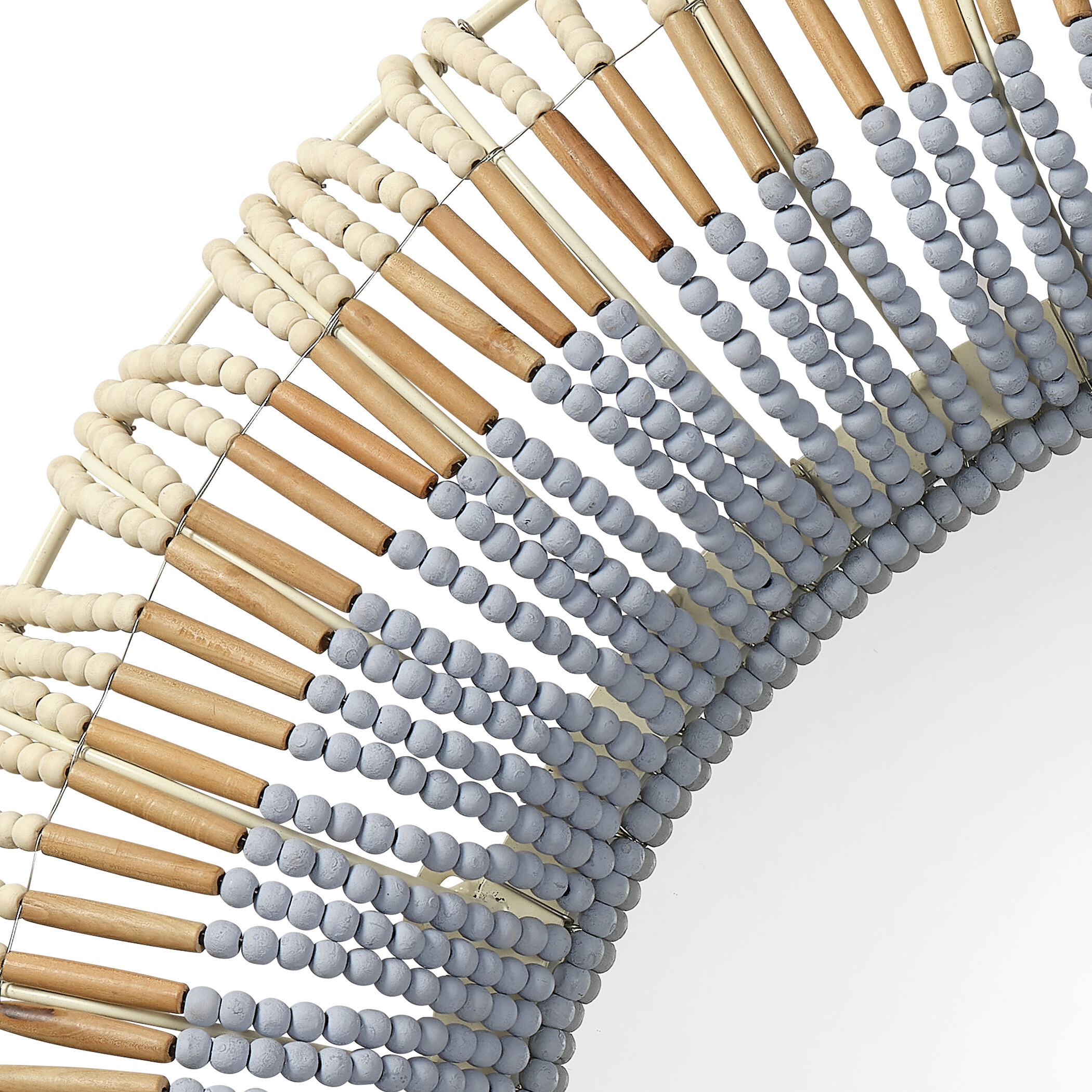 Native 36 X 36 inch Natural and Blue Mirror