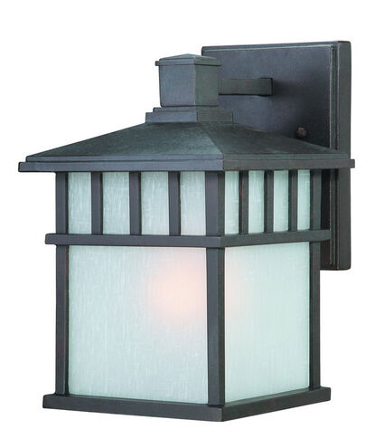 Barton 1 Light 13 inch Olde World Iron Exterior Wall Lantern in White Linen