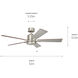 Lucian II 52 inch Brushed Nickel with Silver Blades Ceiling Fan
