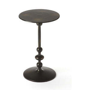 Zora Black Iron 19 X 12 inch Metalworks Accent Table, Pedestal