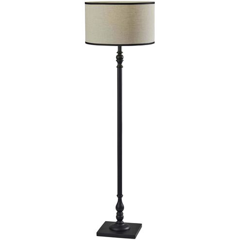 Zeek 58.75 inch 150.00 watt Black Wood Floor Lamp Portable Light