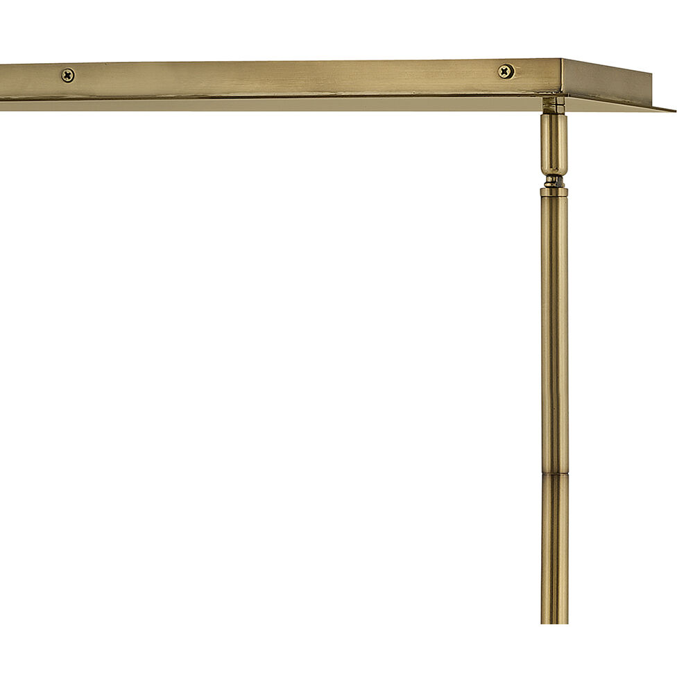 Ana 8 Light 46 inch Heritage Brass Indoor Linear Chandelier Ceiling Light