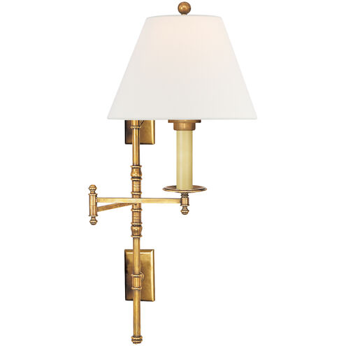 Chapman & Myers Dorchester3 24 inch 100.00 watt Antique-Burnished Brass Double Backplate Swing Arm Wall Light