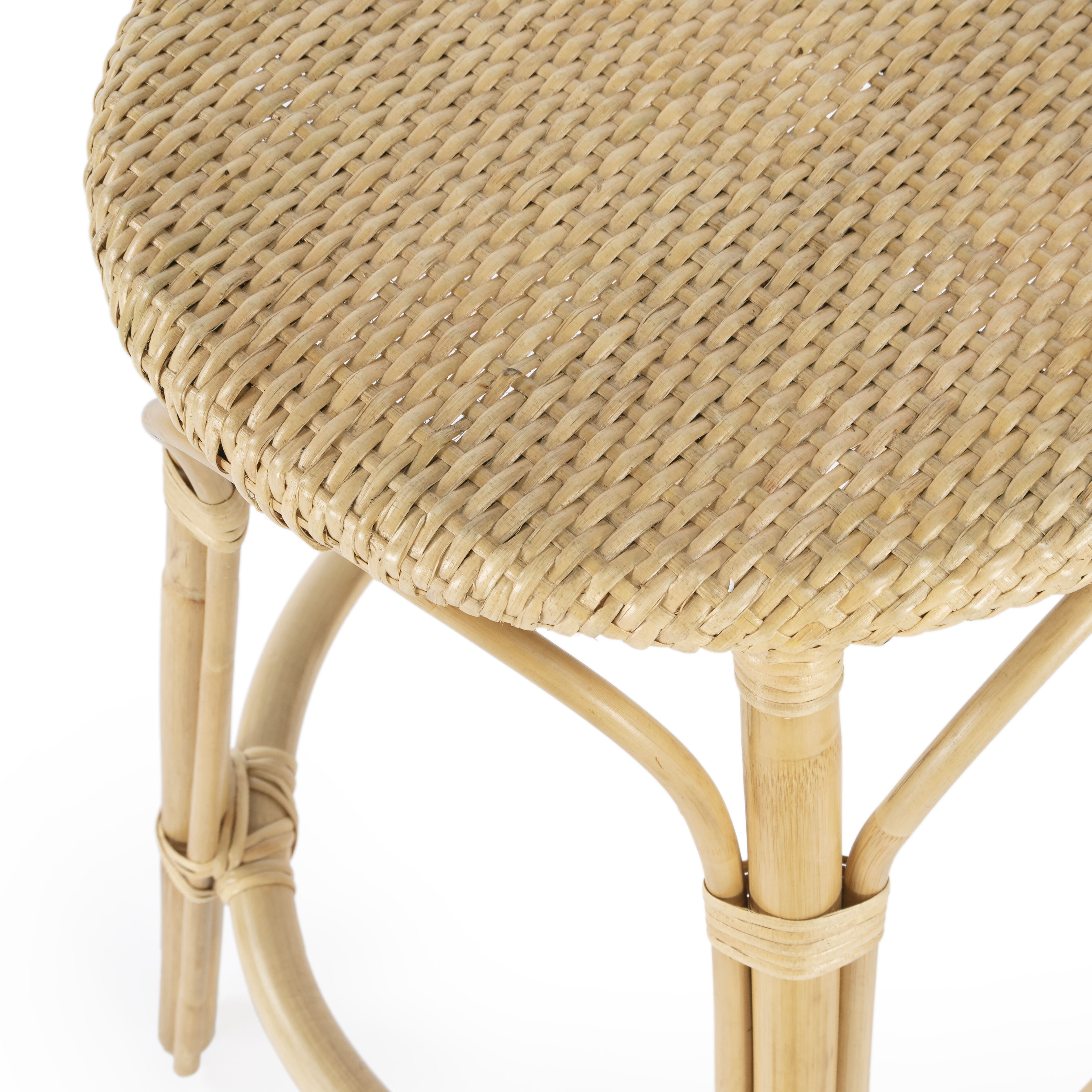 Tobias Rattan Round 24" Counter Stool in Natural