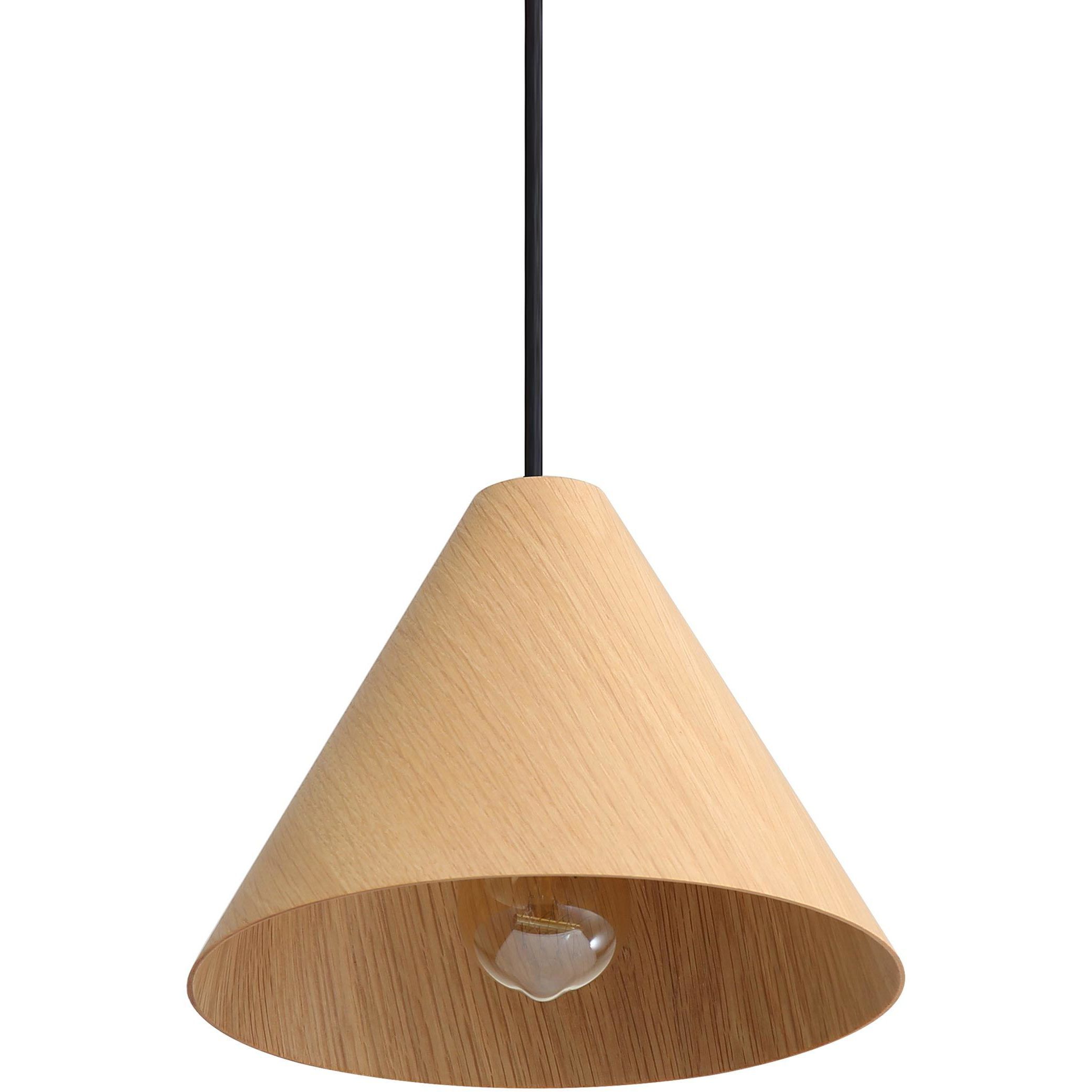 Conique Pendant Ceiling Light in Light Walnut