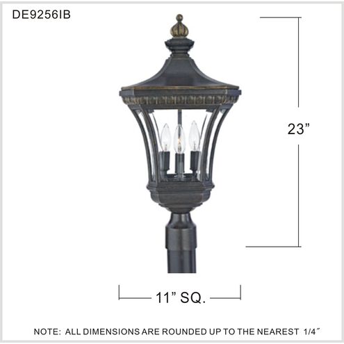 Devon 3 Light 23 inch Imperial Bronze Outdoor Post Lantern