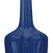 Emma 34.25 inch 150 watt Cobalt Glazed Ceramic with Polished Nickel and Lucite Table Lamp Portable Light