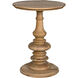 Old Elm 28 X 20 inch Clear Coat Flat Pedestal Side Table