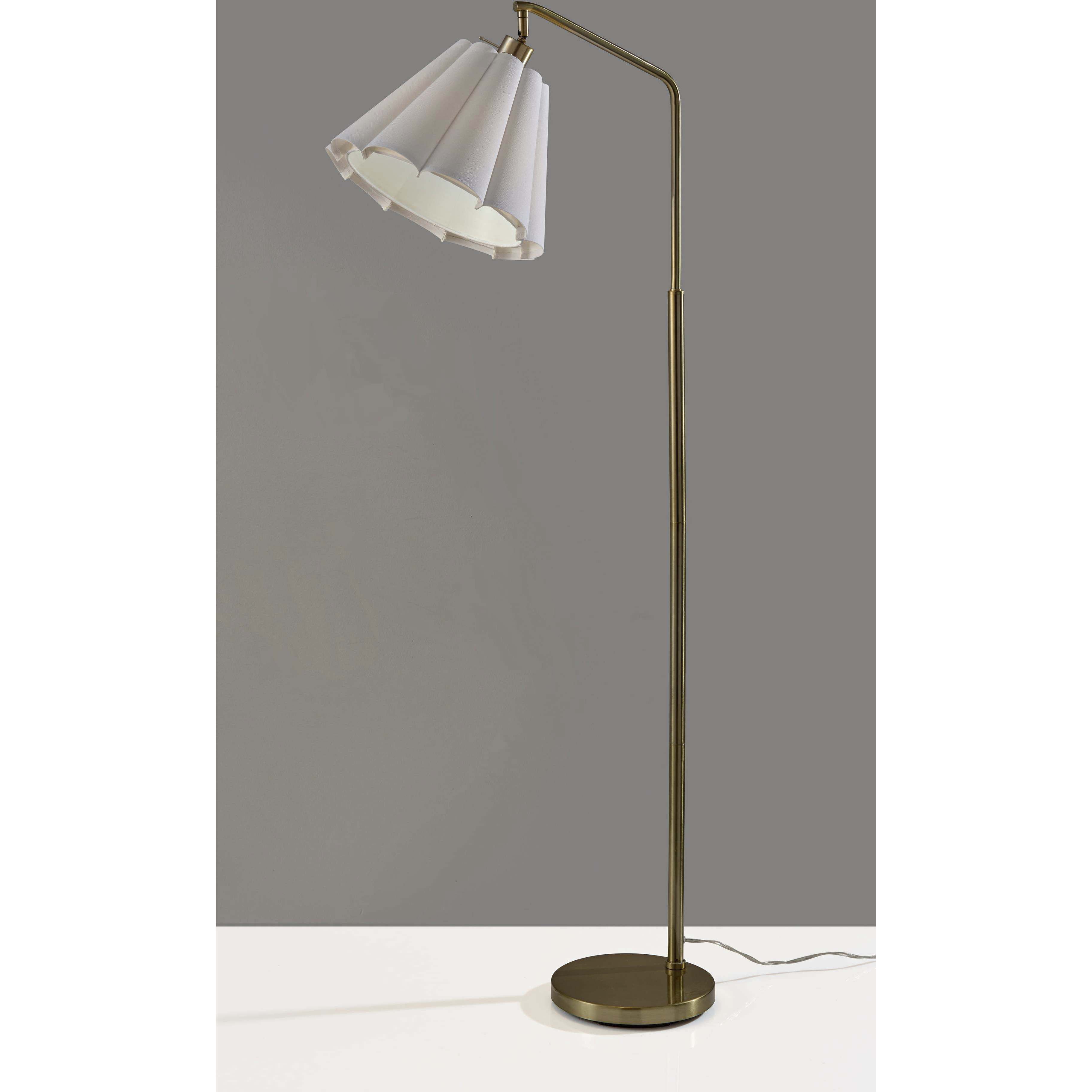 Lyra 60 inch 100.00 watt Antique Brass Floor Lamp Portable Light