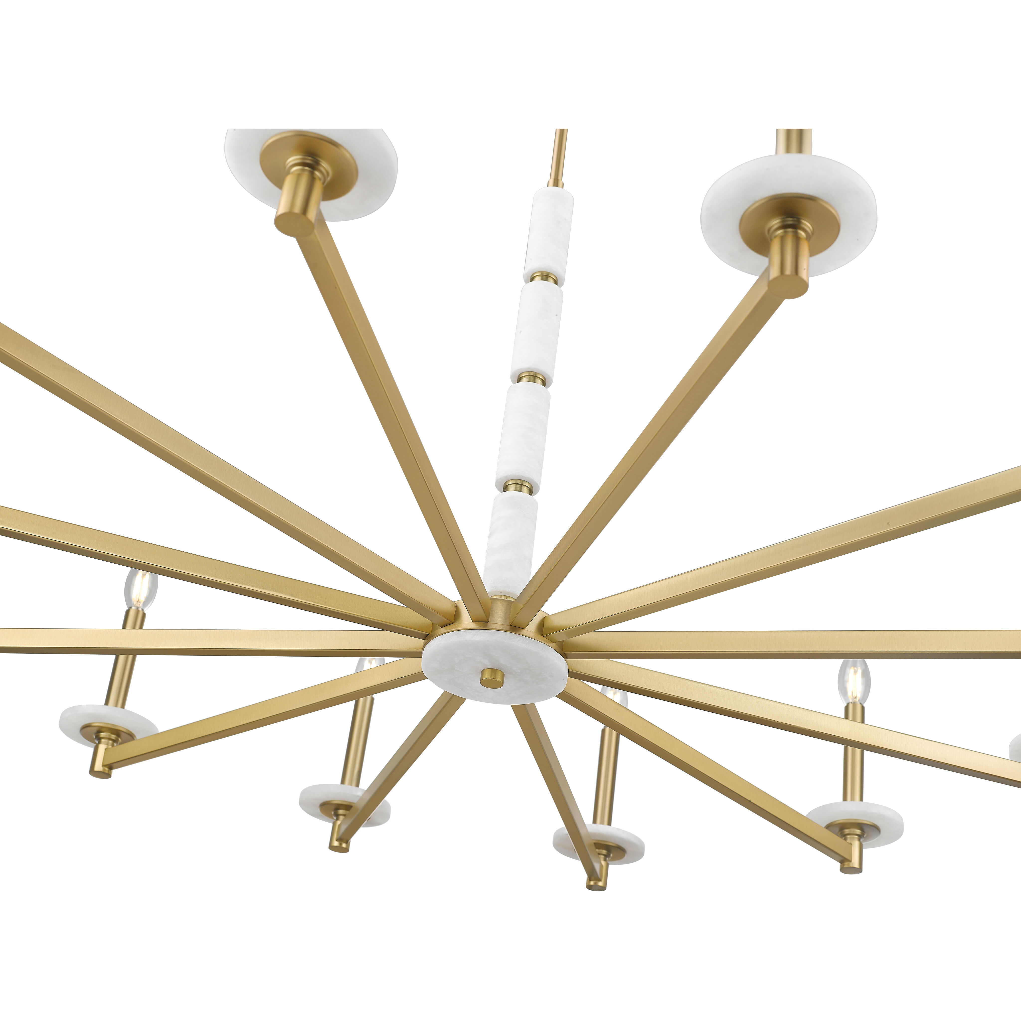 Kaden 12 Light 48 inch Modern Gold Chandelier Ceiling Light