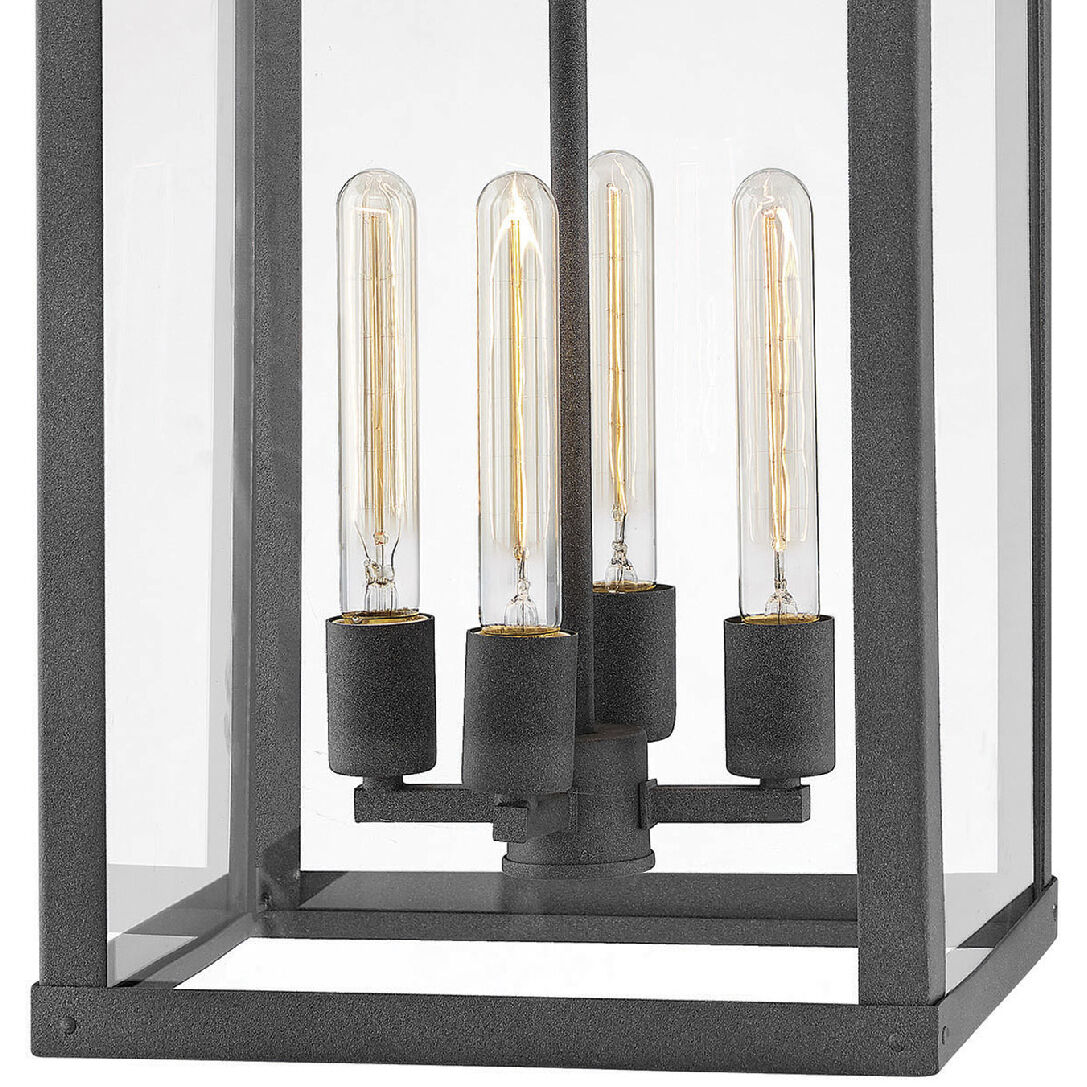 Open Air Porter LED 12 inch Aged Zinc Outdoor Hanging, Estate Series