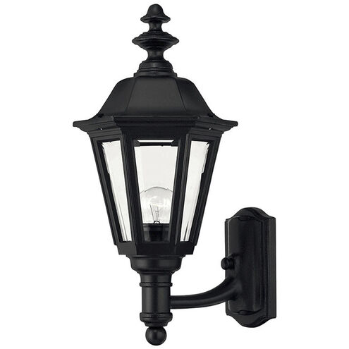 Estate Series Manor House LED 18 inch Black Outdoor Wall Mount Lantern, Small