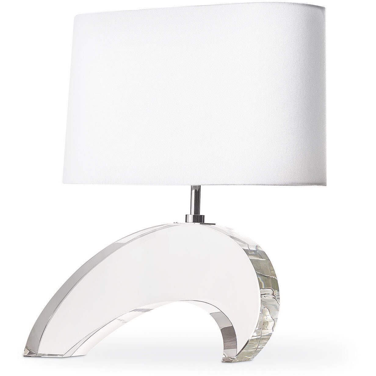 Wave 21 inch 60.00 watt Clear Table Lamp Portable Light