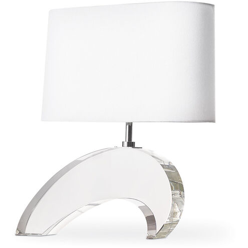 Wave 21 inch 60.00 watt Clear Table Lamp Portable Light