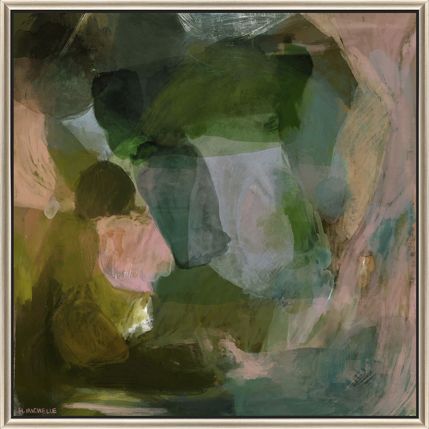 Fruition / Manifest Green and Multi and Pink and White Canvas