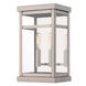 Hopewell 2 Light 13 inch Brushed Nickel Outdoor Wall Lantern