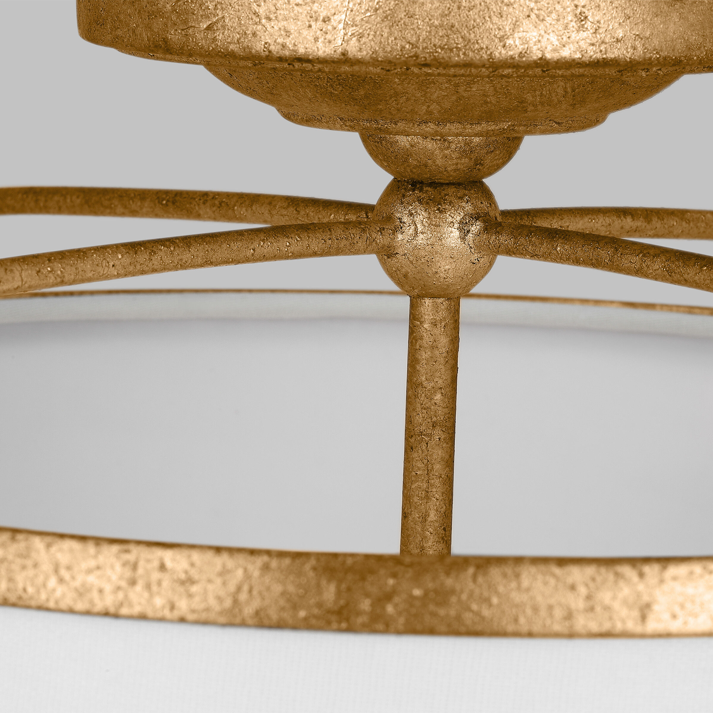 C&M by Chapman & Myers Stonington 2 Light 14 inch Antique Gild Semi-Flush Mount Ceiling Light