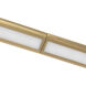 Thread 177.25 inch Brushed Gold Linear Pendant Ceiling Light in Remote Driver