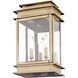 Princeton 2 Light 15 inch Antique Brass Outdoor Wall Lantern