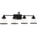 Mannsdale 4 Light 33 inch Coal Bath Vanity Wall Light