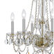 Traditional Crystal 6 Light 23 inch Polished Brass Chandelier Ceiling Light