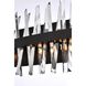 Serephina 8 Light 30 inch Black Bath Sconce Wall Light