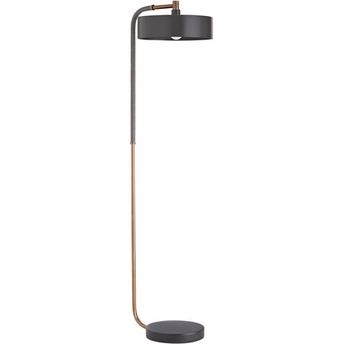 Aaron 63 inch 100.00 watt Heritage Brass Floor Lamp Portable Light