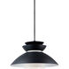 Nordic 1 Light 14.25 inch Black Single Pendant Ceiling Light