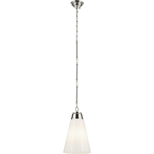 Marsailli 1 Light Polished Nickel Pendant Ceiling Light, Medium