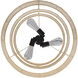 Bellamy 3 Light 22 inch Black Chandelier Ceiling Light in Natural Rattan