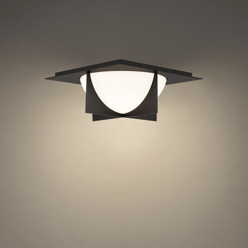 Echelon 1 Light 14 inch Black Flush Mount Ceiling Light