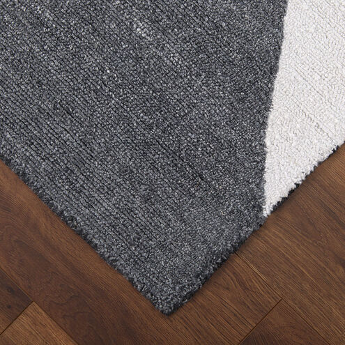 Kali 90 X 63 inch Black/White/Grey Rug in 5 x 7