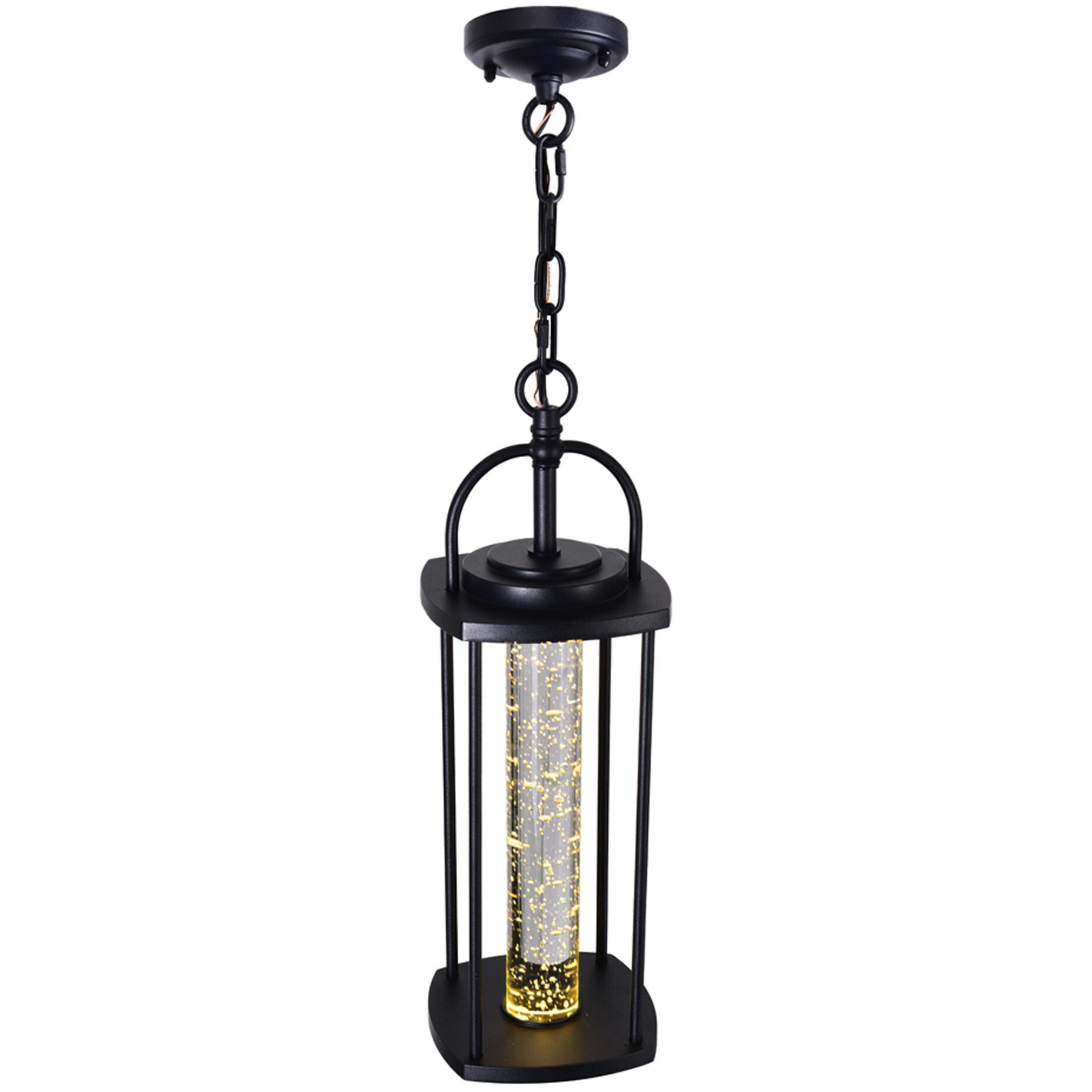 Greenwood LED 6 inch Black Outdoor Hanging Light
