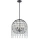 Yardley 5 Light 17 inch Oil Rubbed Bronze with Clear Chandelier Ceiling Light