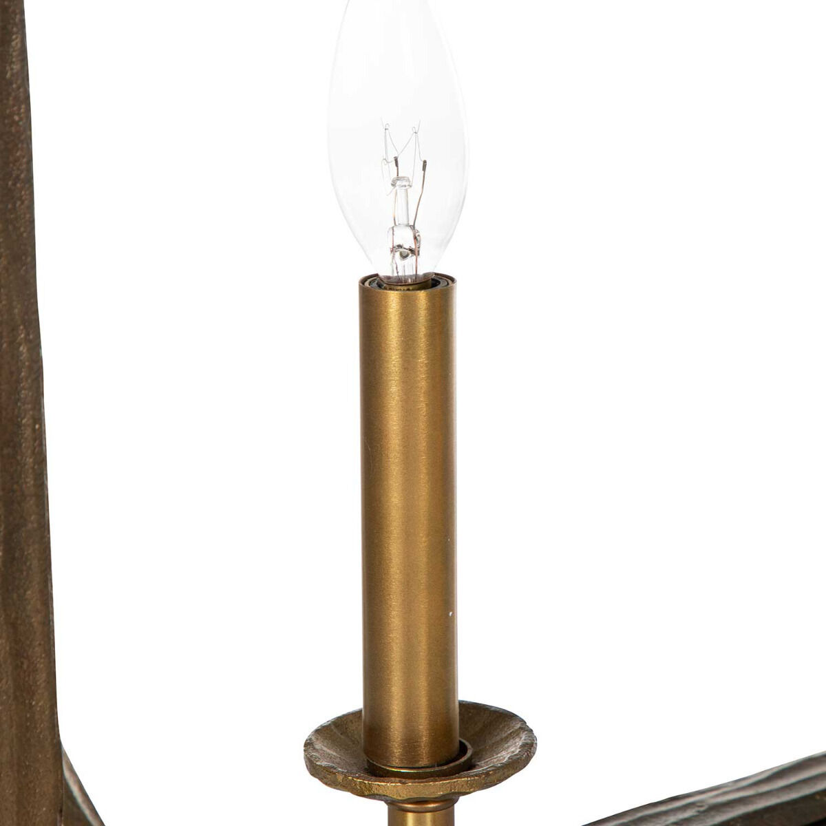 Leo 5 Light 50.75 inch Aged Blonde Brass Chandelier Ceiling Light