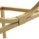 Loren 36 X 16 inch White and Gold Console Table