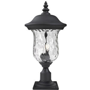 Armstrong 3 Light 26 inch Black Outdoor Pier Mounted Fixture in 4.29