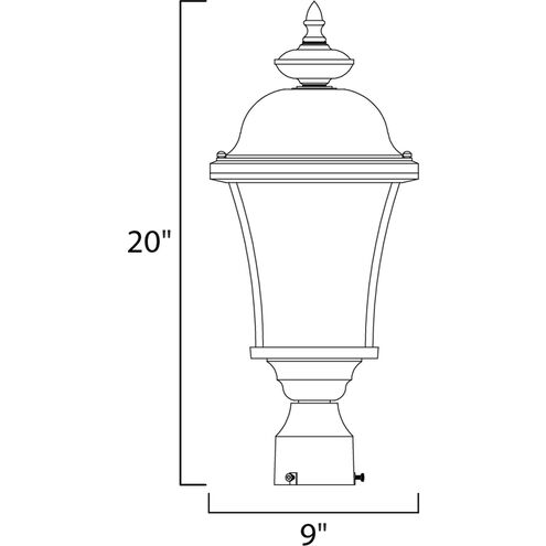 Senator 1 Light 20 inch Black Outdoor Pole/Post Lantern