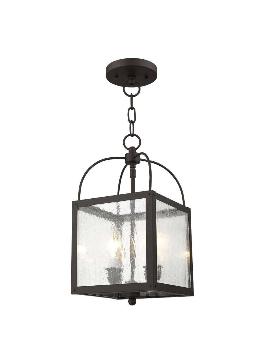 Milford 2 Light 8 inch Bronze Convertible Mini Pendant/Ceiling Mount Ceiling Light