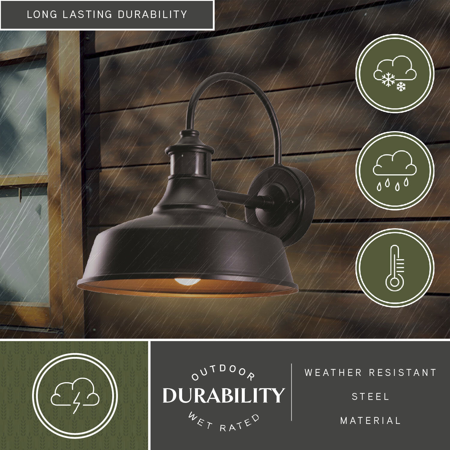 Dorado Dark Bronze and Light Gold Outdoor Motion Sensor