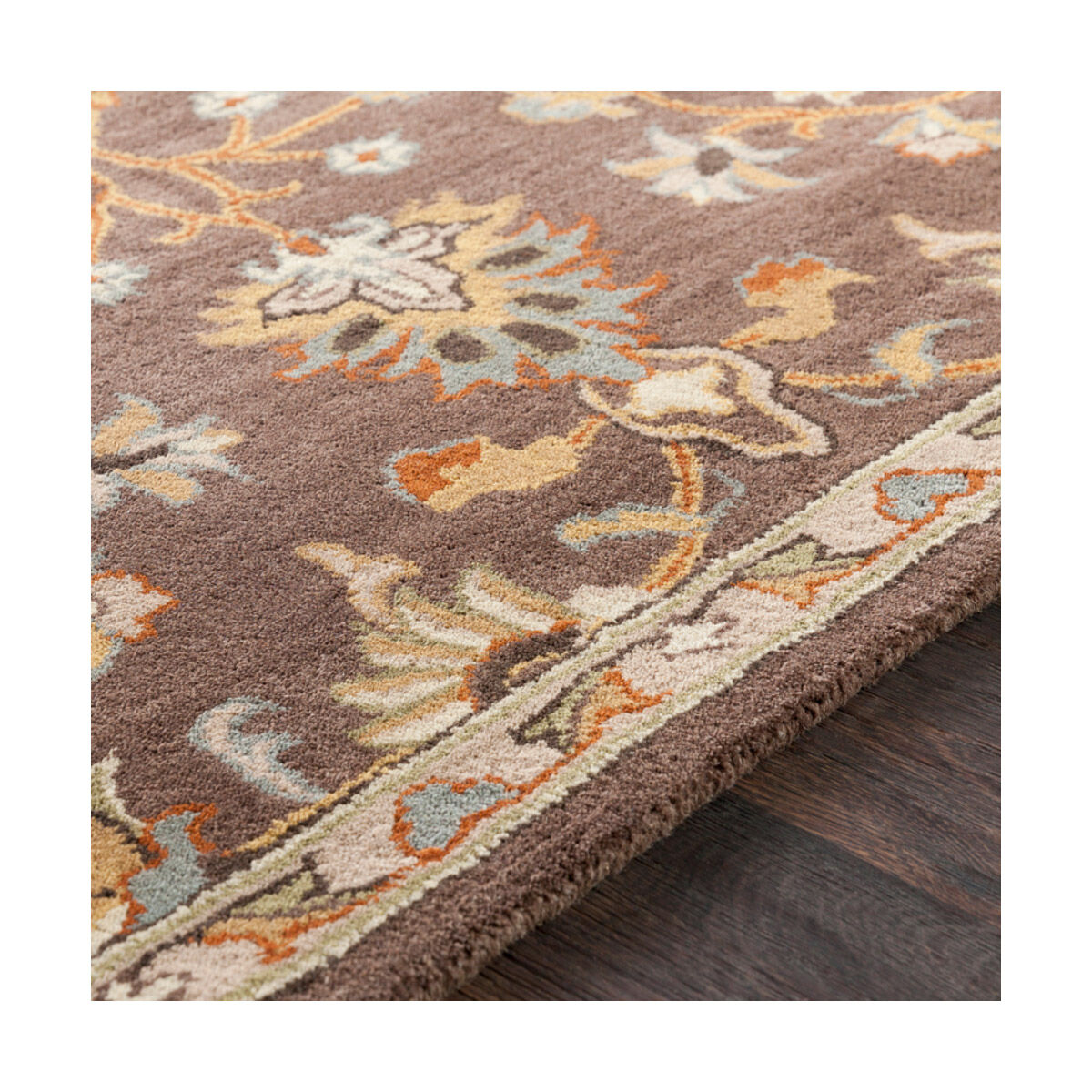 Middleton 96 X 96 inch Dark Brown Handmade Rug, Round