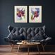 Modern Fleur Purple and Blue and Green and White Framed Art