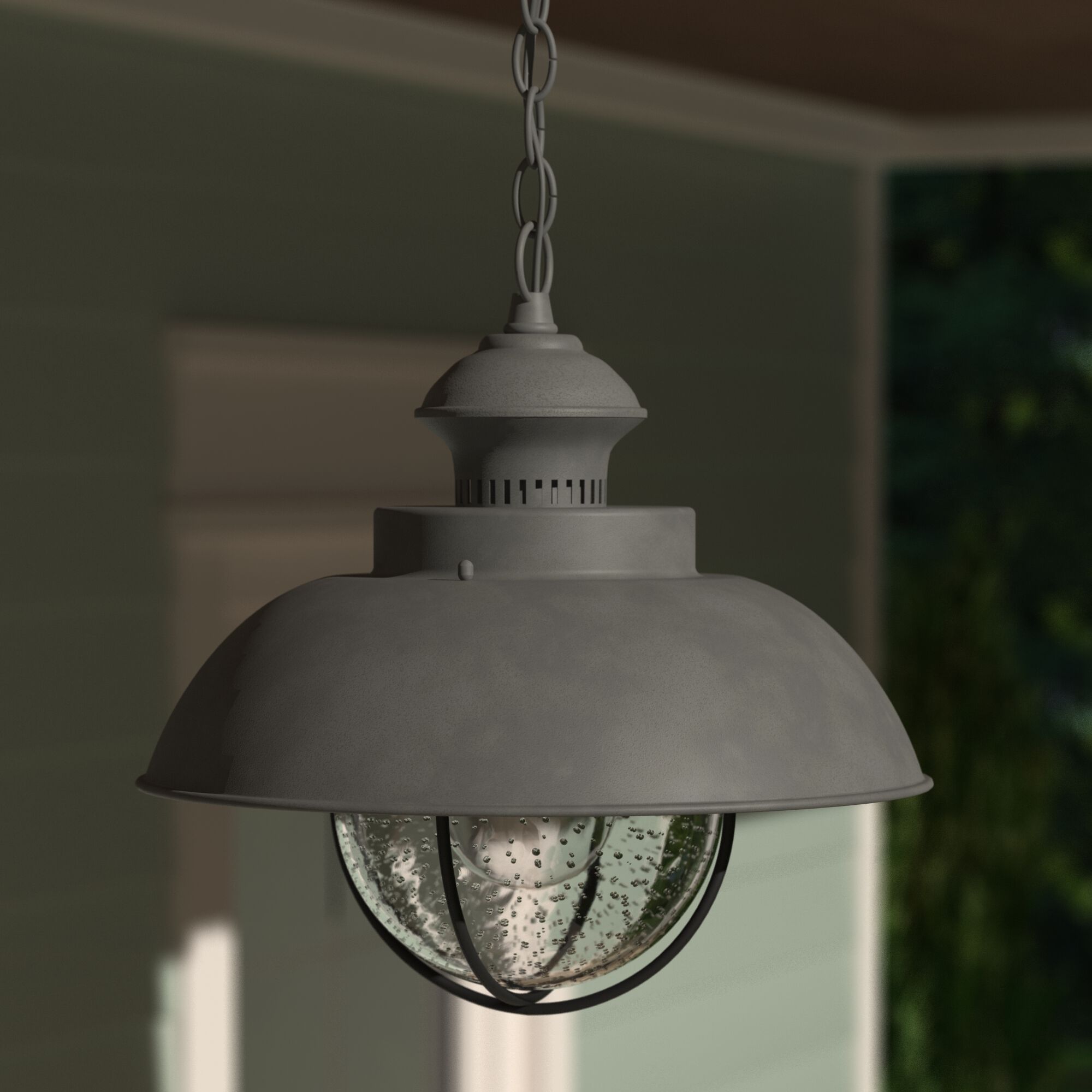 Harwich LED 10 inch Textured Gray Outdoor Pendant
