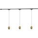 Eloa 120 Brushed Gold Trilo Track Ceiling Light