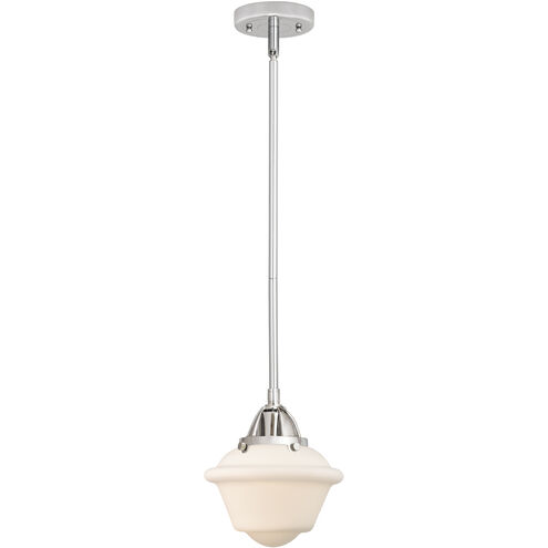 Nouveau 2 Oxford LED 7.5 inch Polished Chrome Mini Pendant Ceiling Light in Matte White