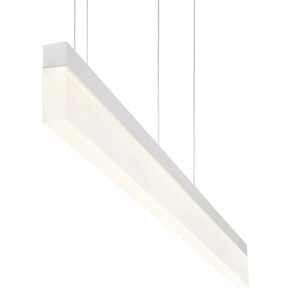 Tunnel LED 1 inch White Pendant Ceiling Light, Small